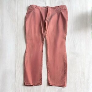 Sonoma Mid Rise Skinny Jeans in Salmon - Size 24W